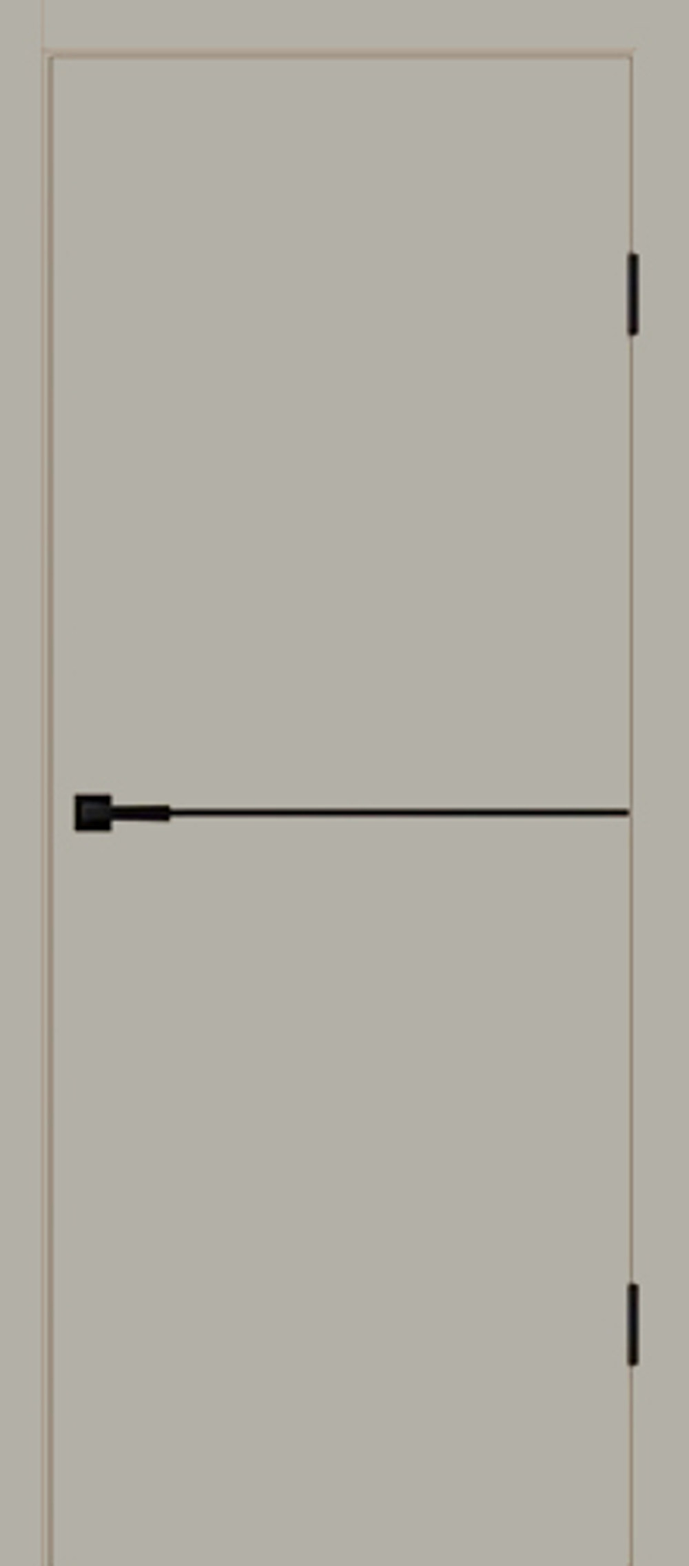 Межкомнатная дверь Velldoris Галант FН1 ПГ (кромка АБС черная, молдинг черный) Бежевый агат