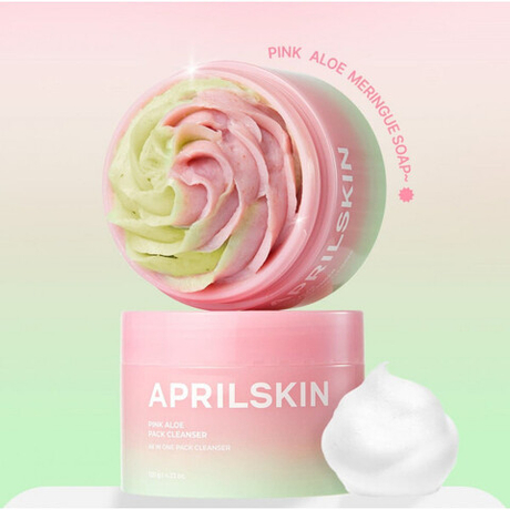 APRILSKIN Очищающая маска-пенка для умывания c розовым алоэ Pink Aloe Pack Cleanser (120 г)
