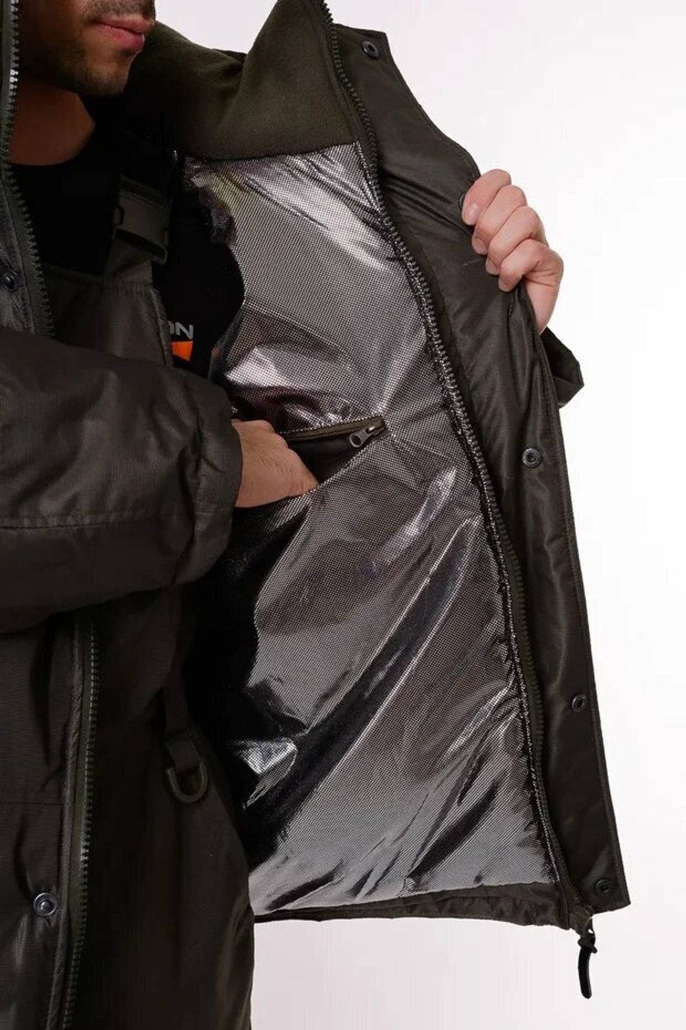 Зимний мужской костюм Onerus Фишер -45 (Таслан) Зеленый/Желтый