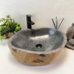 Раковина из речного камня RS-63866 (52*46*15) 0123