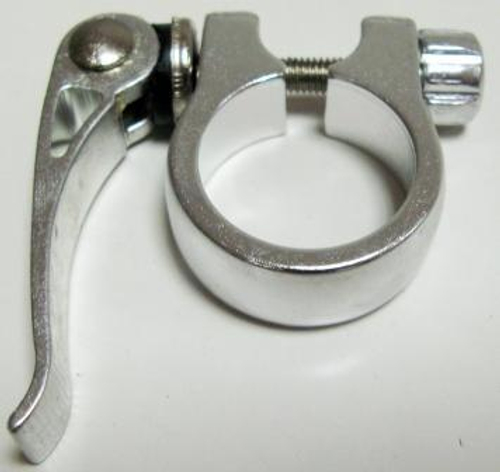 Зажим подседельной трубы 31.8мм YC-02-S YUANCHENG с эксцентриком, алюминиевый серебристый