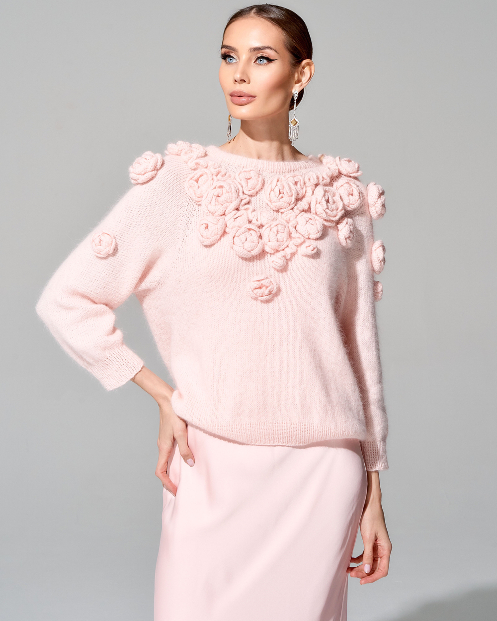 Джемпер ручной вязки "Весенняя сказка"