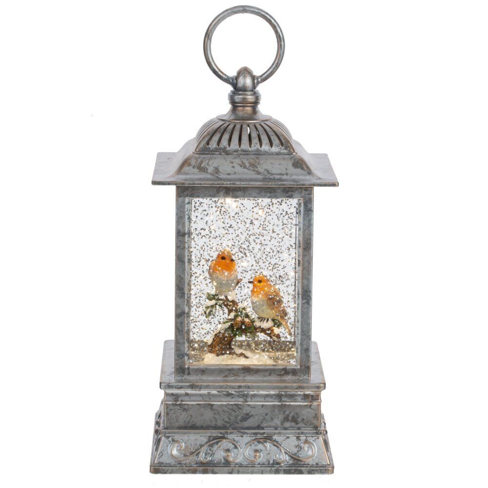 GAEM Изделие декоративное "Фонарь" (подсвет, вьюга, 3хАА н/п), L10 W10 H27 см