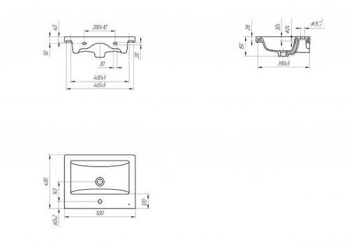 Раковина COMO 50 Cersanit