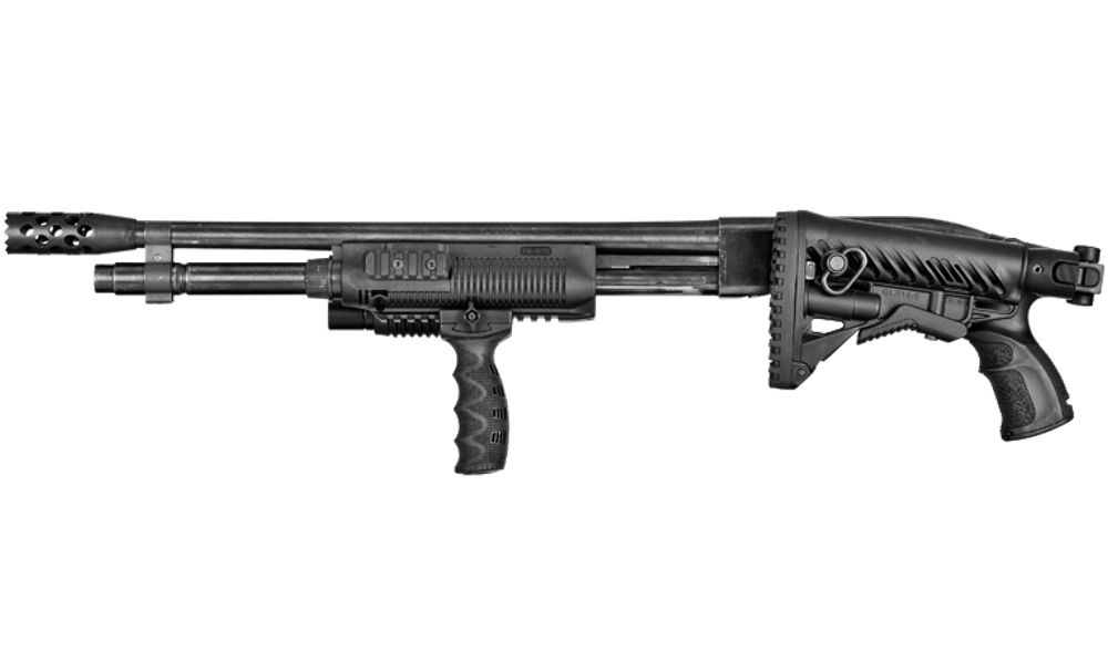 Телескопический складной приклад AGRF 870 FK на Remington 870, черный, FAB Defense