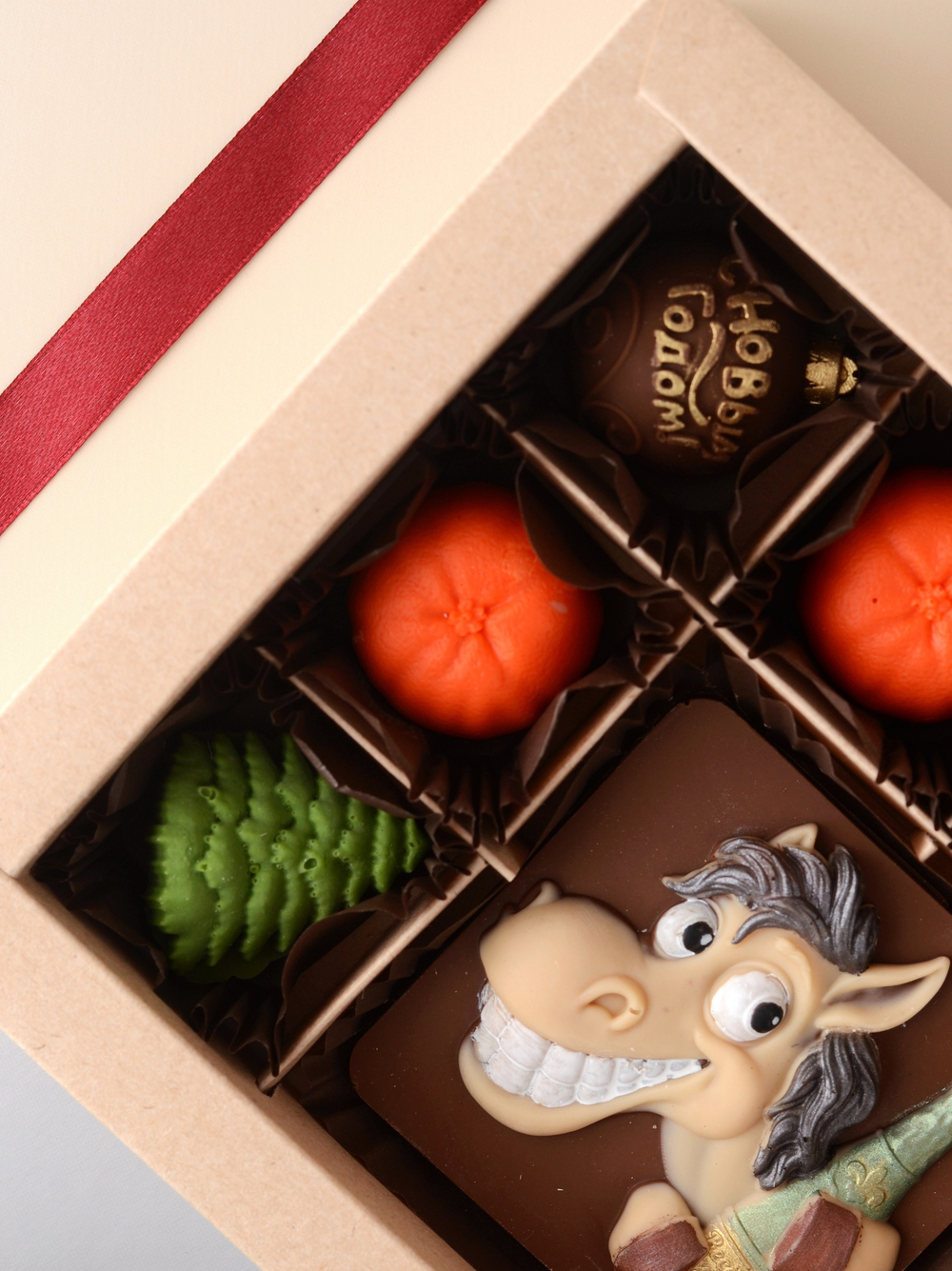 Набор шоколада ручной работы "Новогоднее настроение" #2 с символом 2026 года