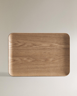 Zara Home Поднос из дерева, цвет бежевый, 33.5 см