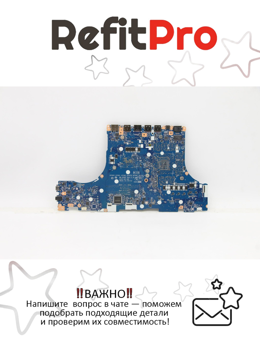 Материнская плата для ноутбука Lenovo Legion 5-15ACH6H 82JU NOK R7-5800H RTX30708G RM (5B21C22569), оригинал