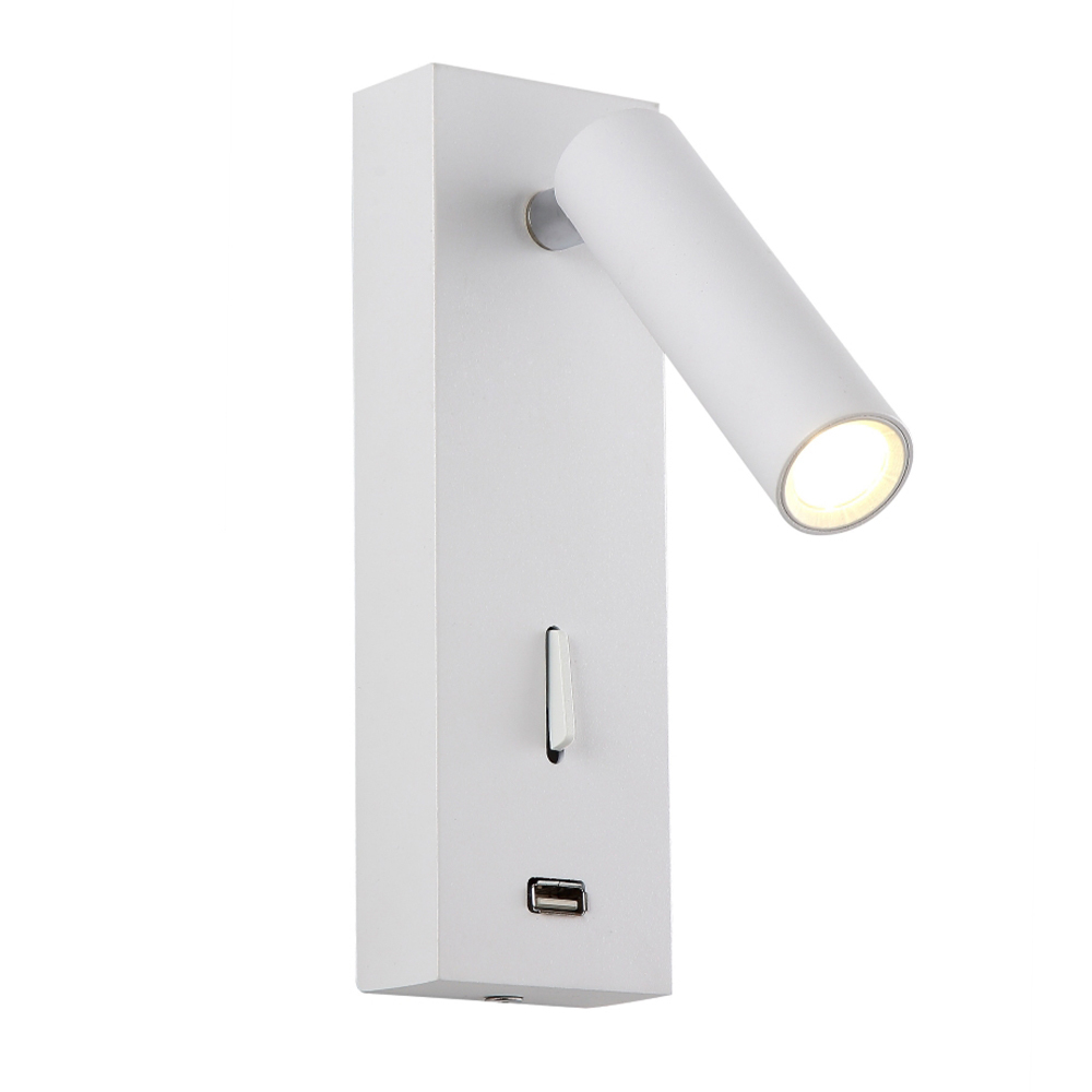 Настенный светодиодный светильник Crystal Lux CLT 210W USB WH