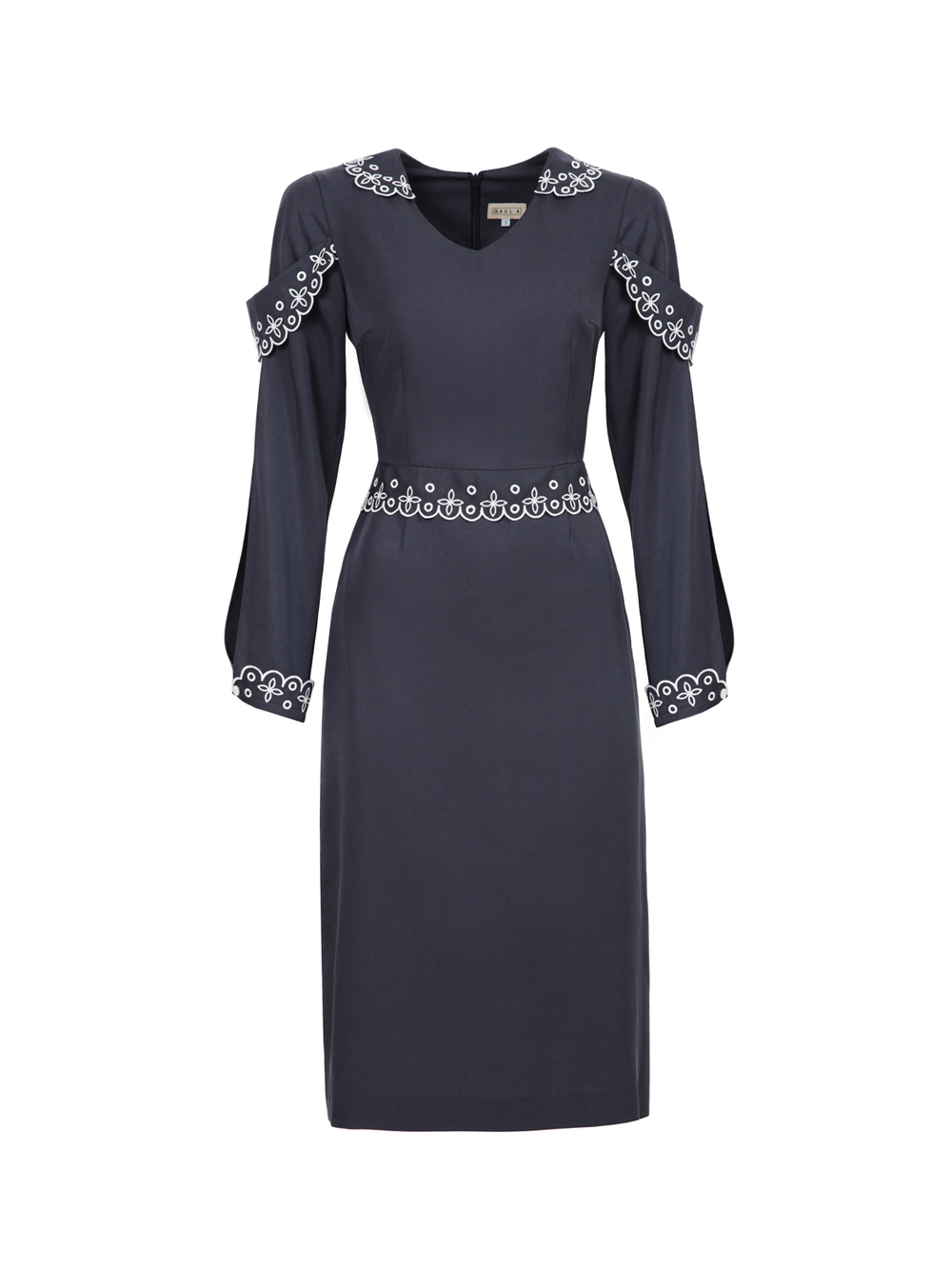 Платье-футляр с вышивкой OLA OLA