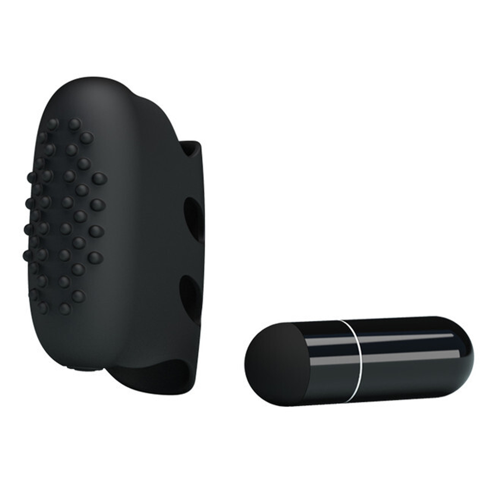 Вибромассажер на палец Steward (Цвет: черный)