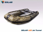 Лодка надувная моторная solar-420 jet tunnel