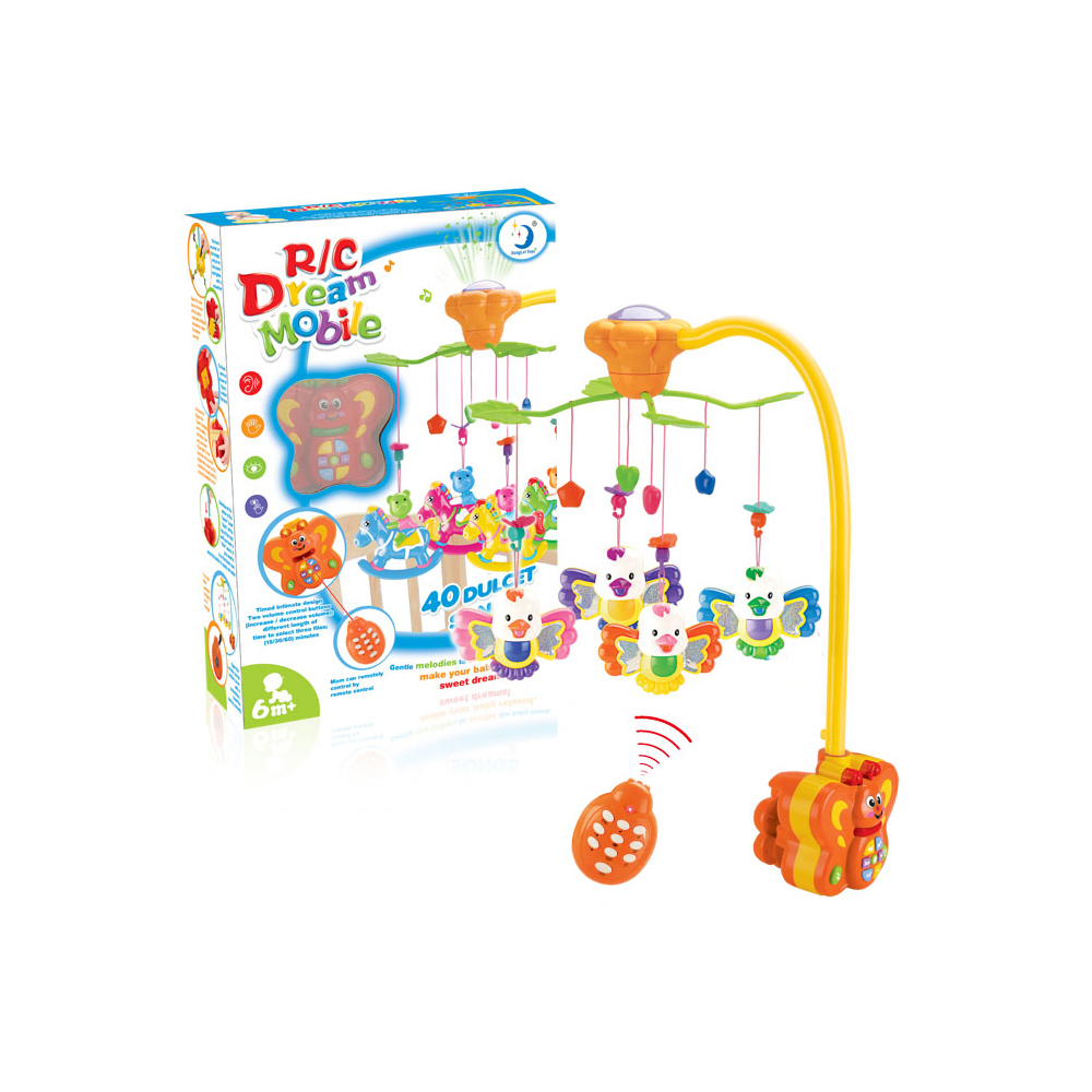 HENGLEI Музыкальный мобиль ПТИЧКИ со светом, с пультом дист. упр. пласт.игрушки