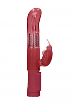 Вибратор кролик Rotating Butterfly (Цвет: красный)