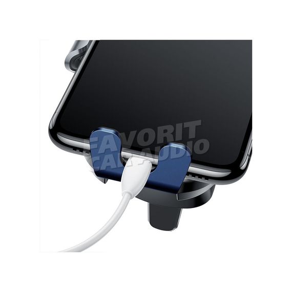 Держатель Baseus SMART металл стекло воздуховод шарнир синий