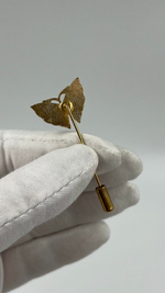 Брошь булавка Бабочка с эмалью в технике клуазоне