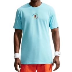 Мужская теннисная футболка Nike Court Dri-Fit Heritage - blue gaze
