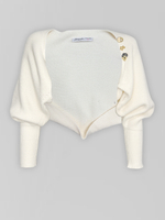 Платье вязаное без рукавов с металлической вставкой и болеро в комплекте