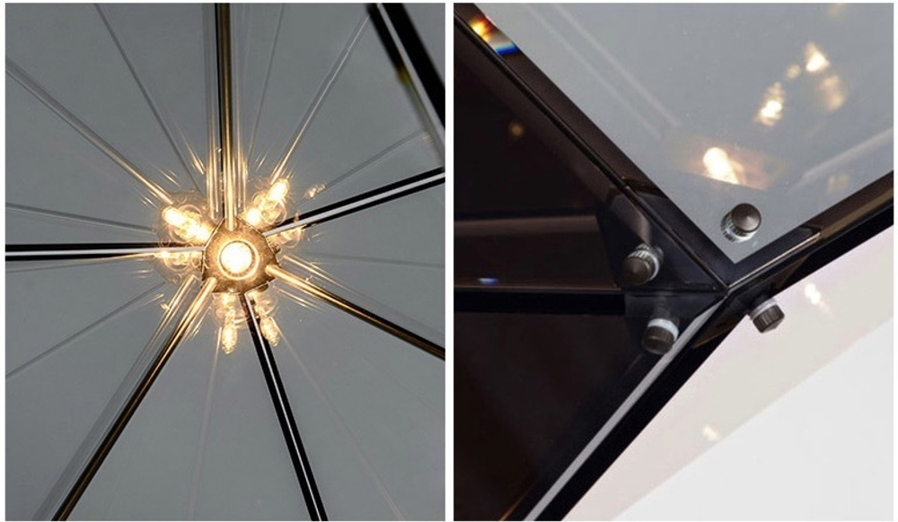 Pendant design lamp  Maxhedron Vertical by Bec Brittain (Smoky)