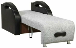 Кресло-кровать раскладное с ящиком, Юпитер Аслан Серый, 90х96х76