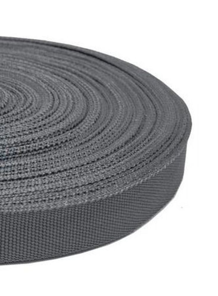 Лента окантовочная (стропа) 7,5 гр/м, ш. 22 мм, серый