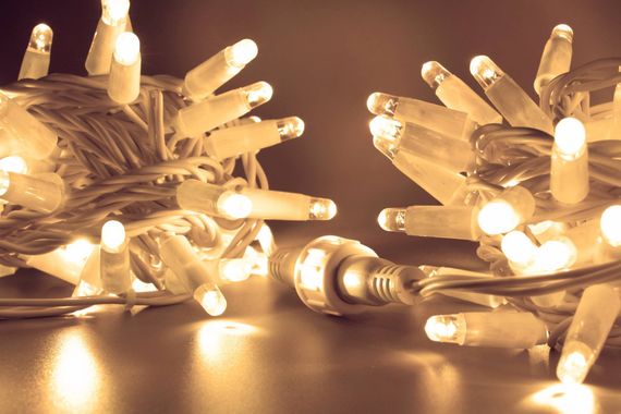 Светодиодная нить 100 теплых белых LED ламп, 10 м., 220В, статика, белый провод ПВХ, Teamprof (TPF-S10C-220V-CW/WW)