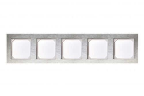 Рамка Пятиместная Сталь (Универсальный Монтаж) LIREGUS EPSILON