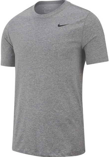 Мужская теннисная футболка Nike Solid Dri-Fit Crew - dark grey heather/black