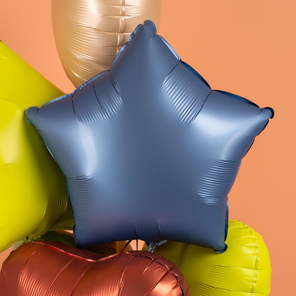 G Шар Сердце 18'' / 46 см, Джинс сатин (БГ-15)