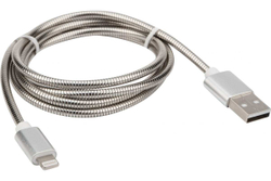 Кабель USB Lightning REXANT для iPhone металлическая оплетка 1м 18-4247