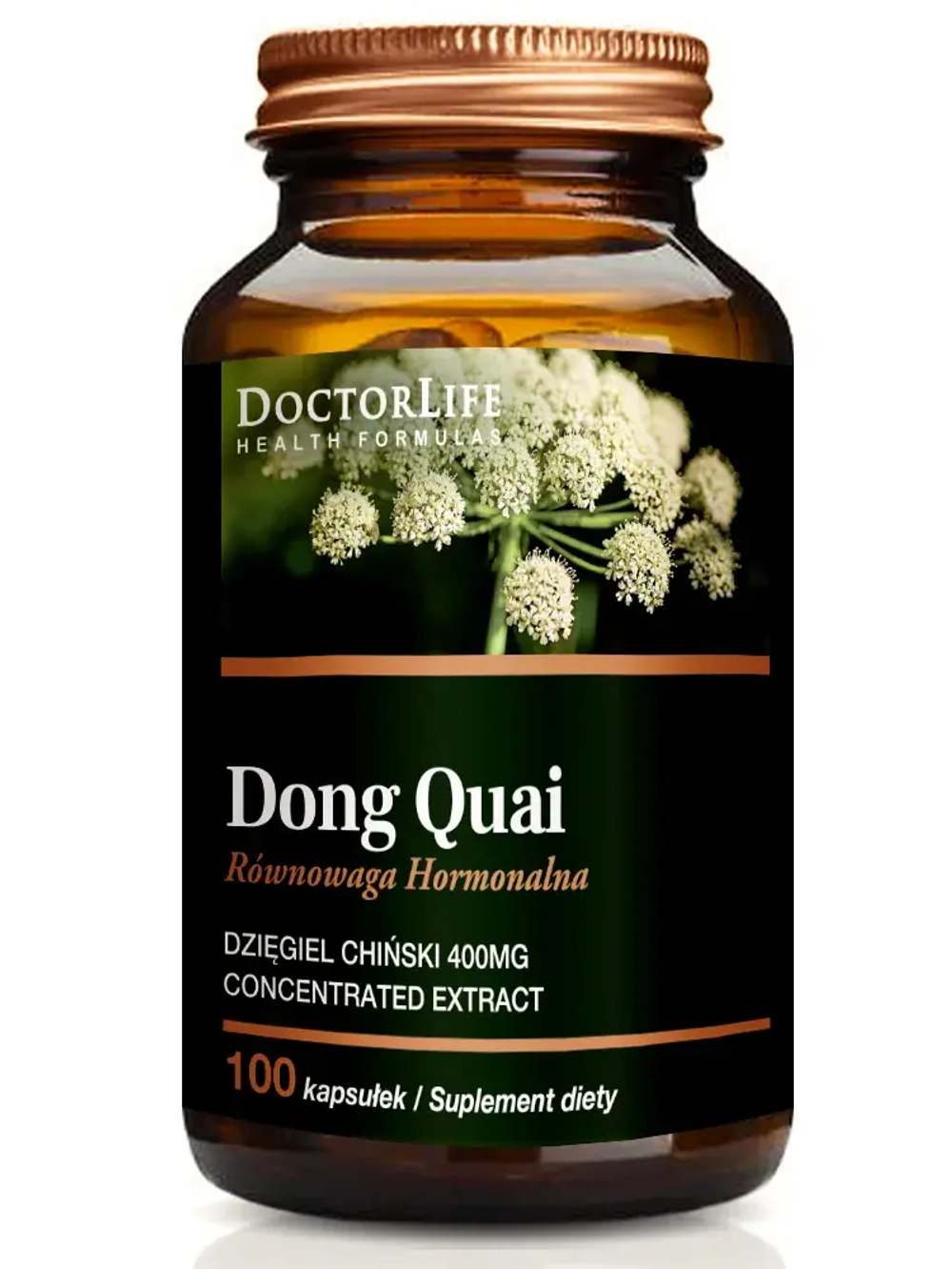 Doctor Life Dong Quai 500 мг - китайский дягиль, 100 капсул