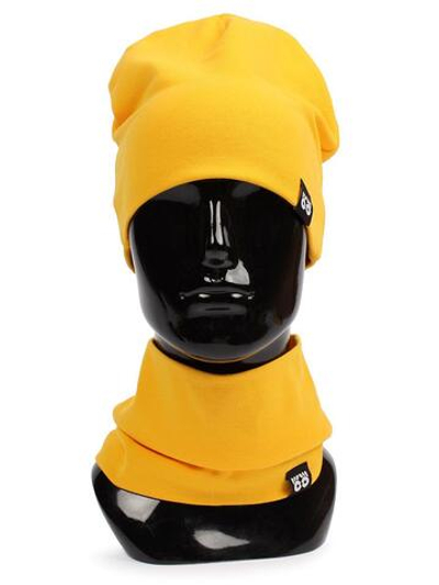 Комплект Шапка/снуд р.52 желтый ( Smail)