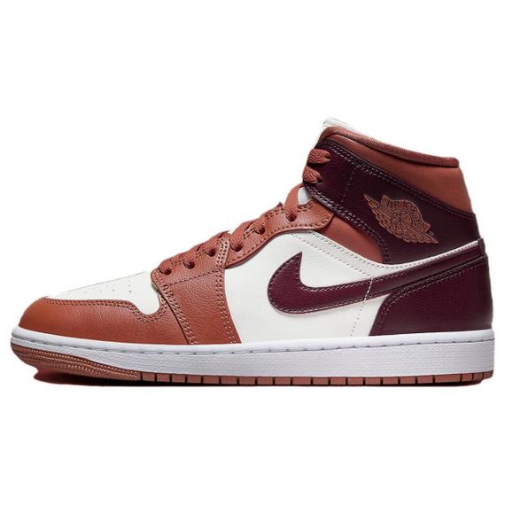 Jordan Air Jordan 1 Подвесные баскетбольные мячи МИД Топ Белый красный черный Женский