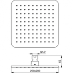 Верхний душ 200x200 мм Ideal Standard B0024XG