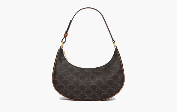 Сумка Celine Triomphe Ava Canvas And Calfskin Leather Bag Tan