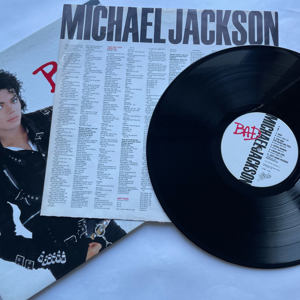 Винтажная виниловая пластинка LP Michael Jackson Bad (Канада 1987)