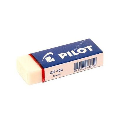 Ластик Pilot ЕЕ-102 большой, в бумажном футляре, инд.упак., винил