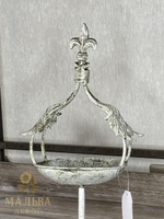 Декор для сада "Флёр де лиз" кормушка для птиц 19x14xH23см + 100см штекер