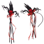 Набор карнавальный «Helloween - Зловещий череп» (ободок, палочка)