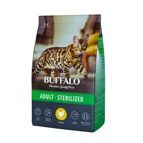 Сухой корм Mr. Buffalo Sterilized для стерилизованных кошек, курица, 400 г