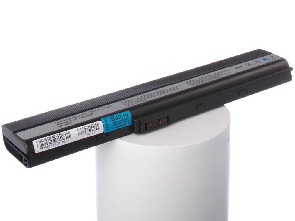 Аккумулятор iBatt 4400mAh, для A32-K52 A42-K52 A41-K52 A42-B53 90-NYX1B1000Y A32-B53 70-NXM1B2200Z