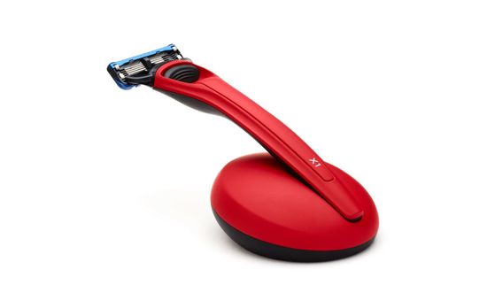 Набор Bolin Webb X1, бритва X1  матовая красная, подставка X1  матовая красная