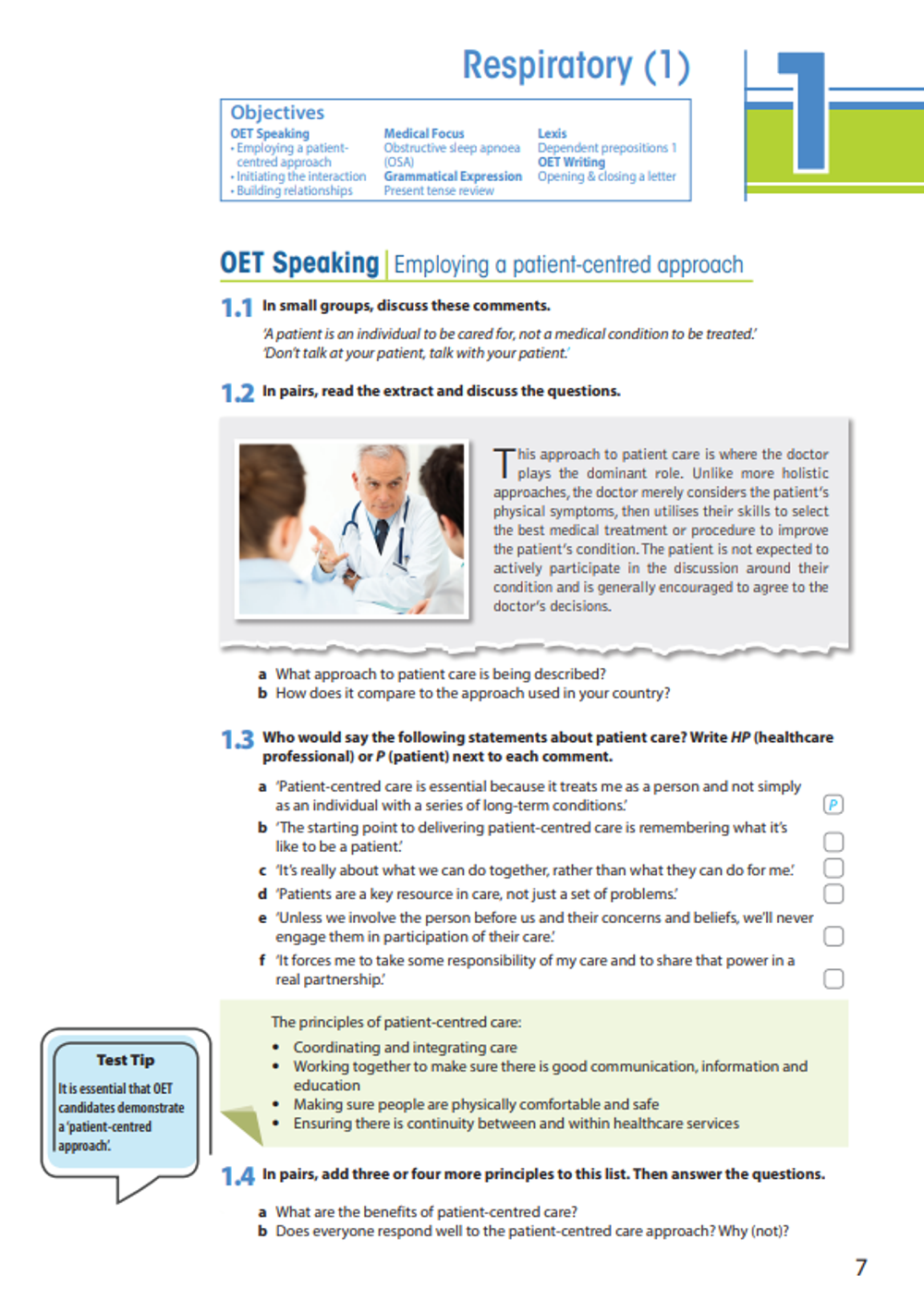 OET Speaking & Writing Skills Builder: Nursing & Medicine - Student's Book (with DigiBooks App)