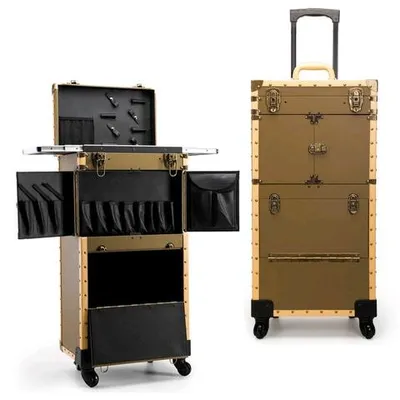 Профессиональный чемодан для парикмахеров и стилистов 850х380х250 мм. Цвет бежевый
