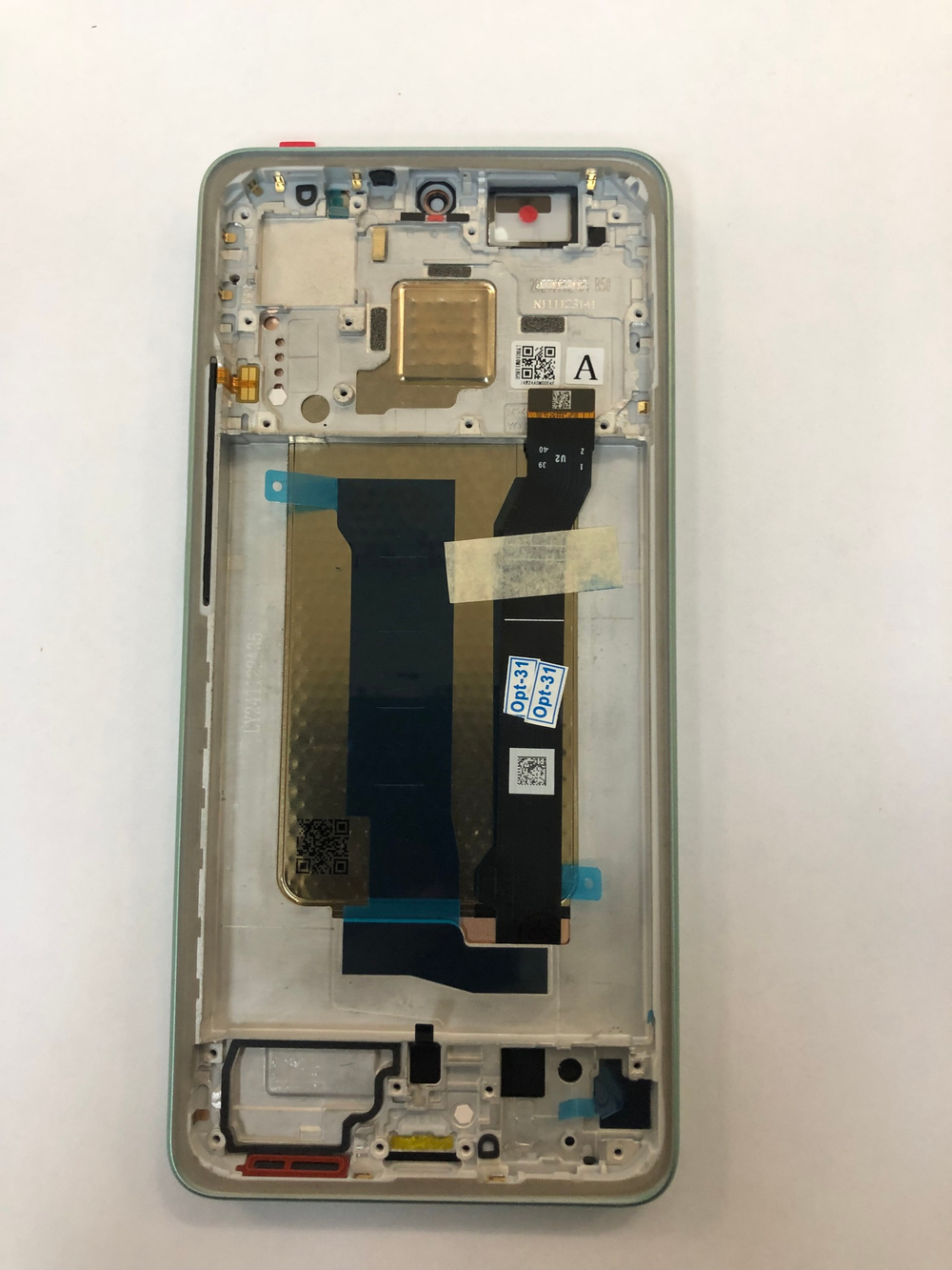 Xiaomi Poco X7 Pro Дисплей в сборе с тачскрином и рамкой, Зеленый, Оригинал