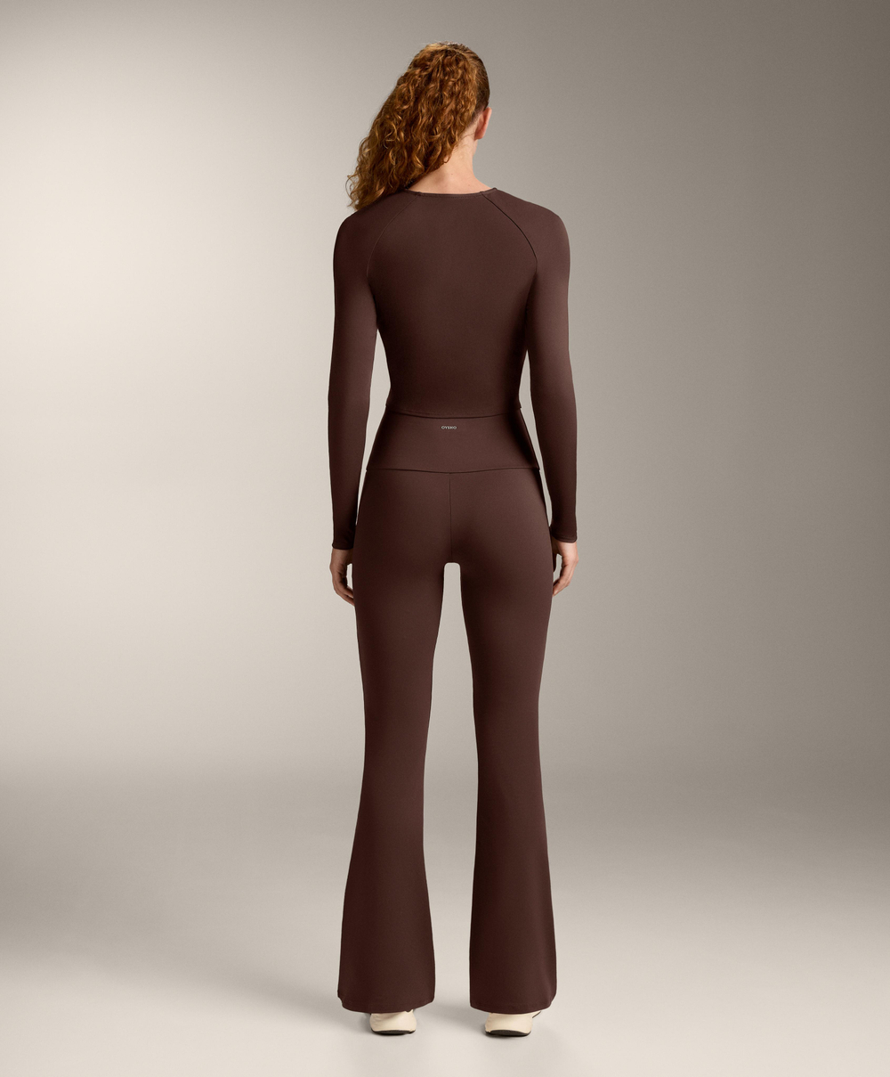 Oysho Лонгслив Comfortlux, коричневый