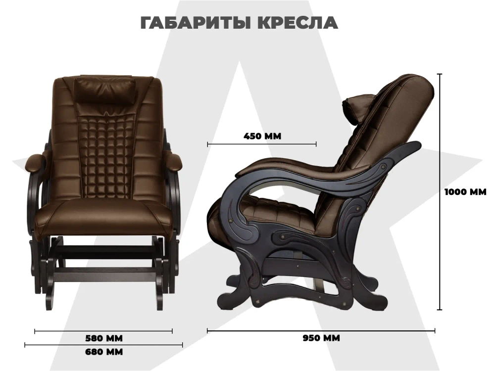 Массажное кресло глайдер EGO BALANCE Шоколад