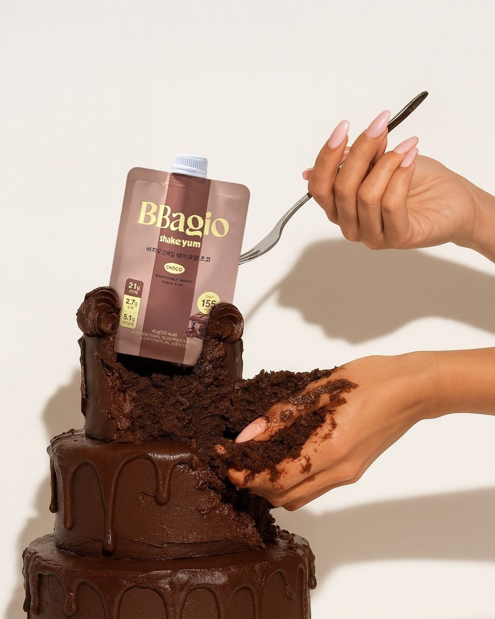 BBAGIO Протеиновые шейки со вкусом шоколада Choco Shake Yum (1 шт * 45 г)