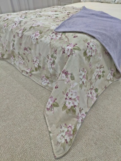 Плед-покрывало махра+поплин Турция, хлопок 145х205