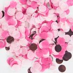 Конфетти купаж, Круг, фольга и тишью, Нежно-розовый микс, Металлик, 1 см, 50 г.